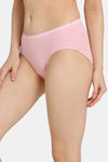 Rosaline Fun Basics Low Rise Full Coverage Hipster Panty - Coral Blush — thumbnail 3